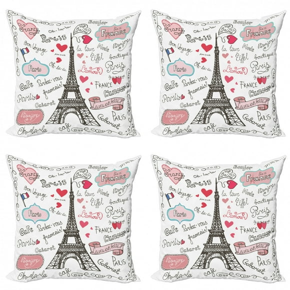 Embroidered Accent Pillows "Paris" Set of 2 Small/Cute: 8 1/2" x 5 1/2" Embroidered Accent Pillows "Paris" Set of 2 Small/Cute: 8 1/2" x 5 1/2"